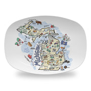 Michigan Map Platter