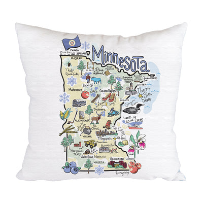 Minnesota Map Pillow