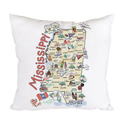 Mississippi Map Pillow