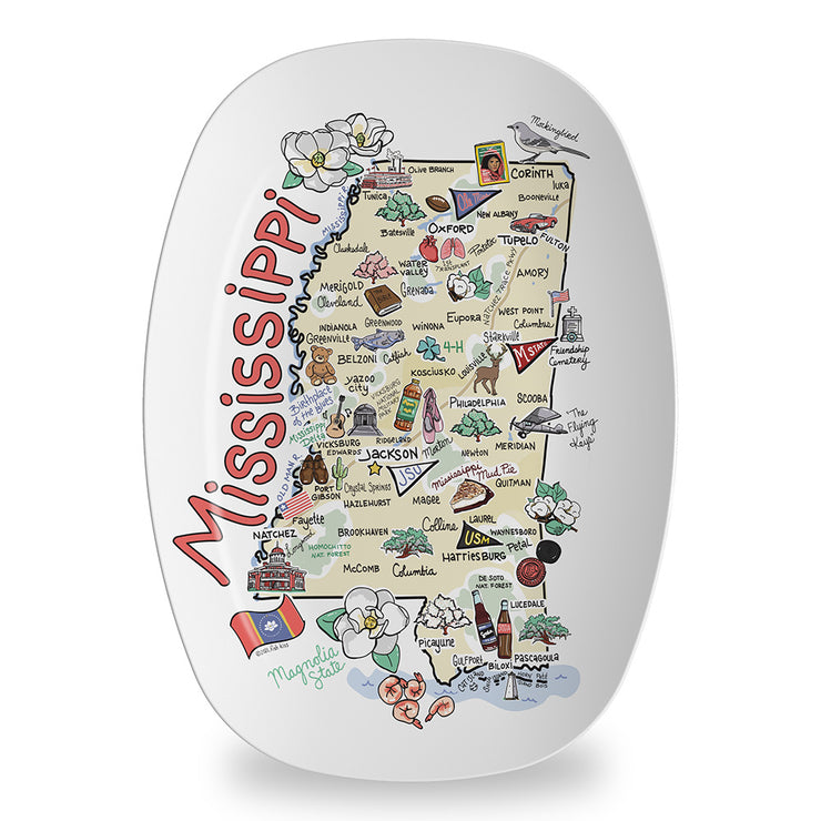 Mississippi Map Platter