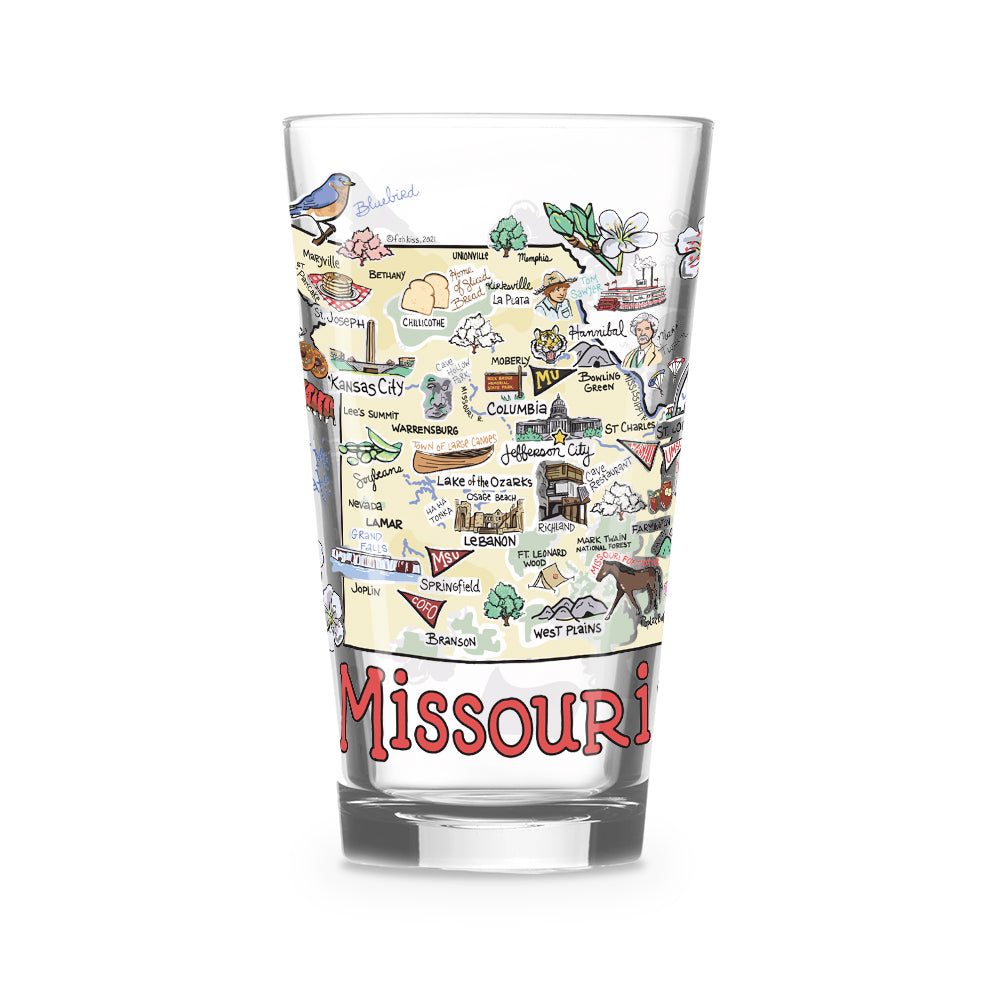 Missouri Map Glass
