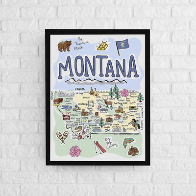 Montana Map Poster