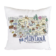 Montana Map Pillow