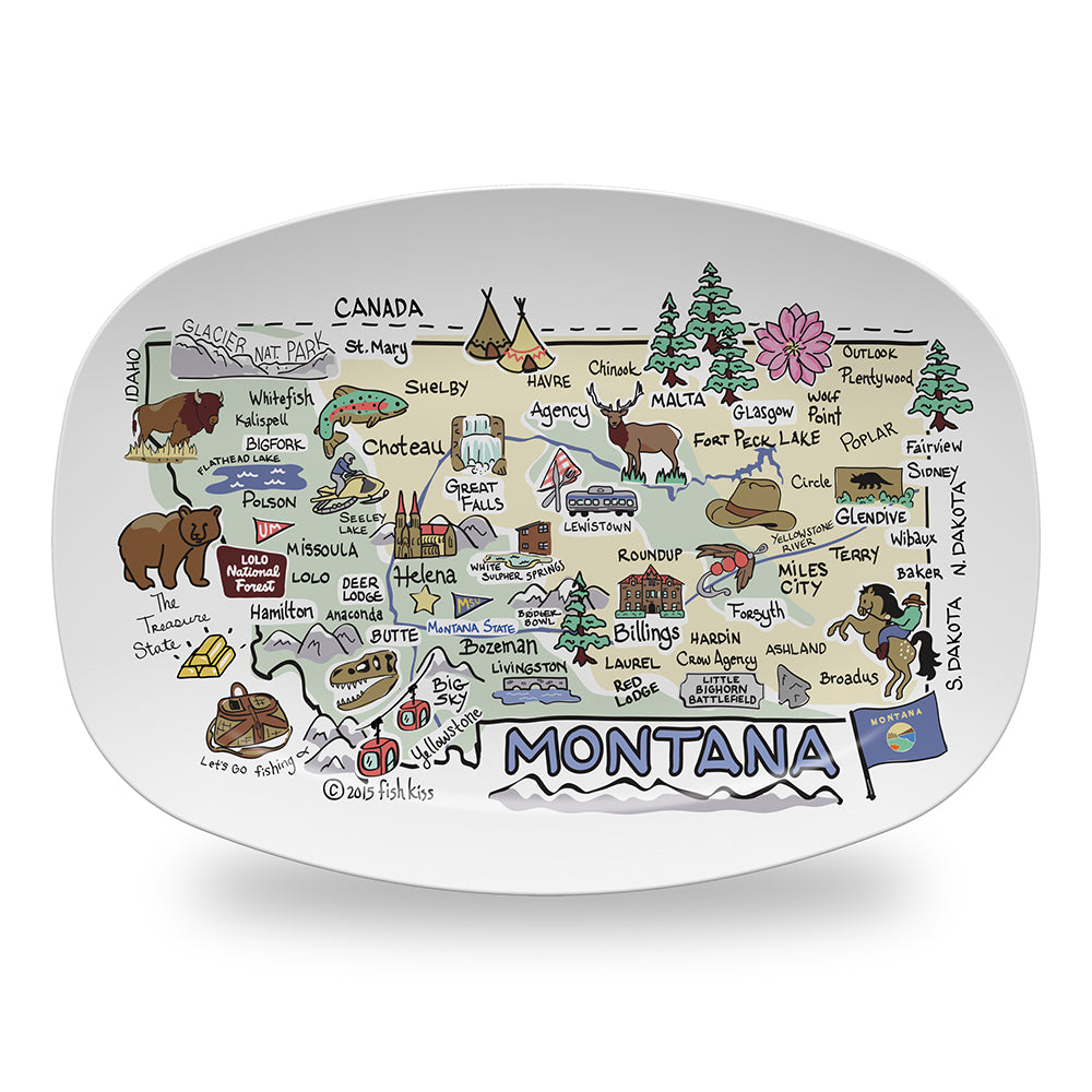 Montana Map Platter