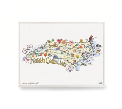 North Carolina Map Print