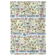 North Dakota Map Repeat Kitchen Towel