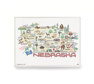 Nebraska Map Print