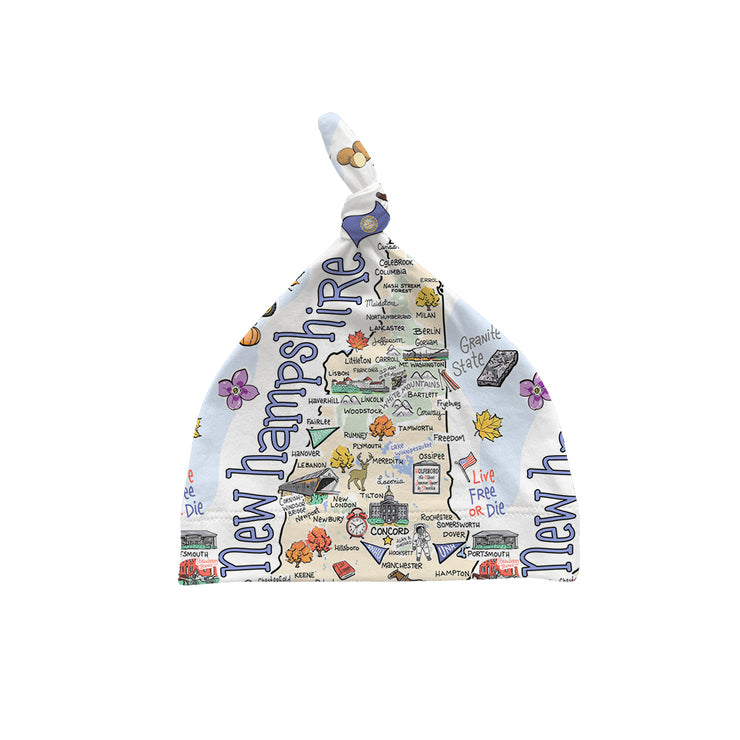 New Hampshire Map Baby Hat - JERSEY