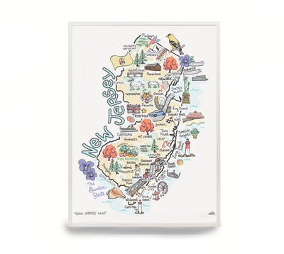 New Jersey Map Print