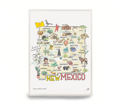 New Mexico Map Print