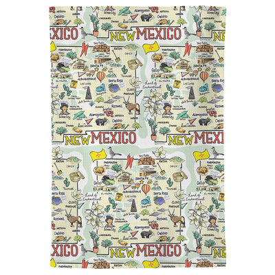 New Mexico Map Repeat Kitchen Towel