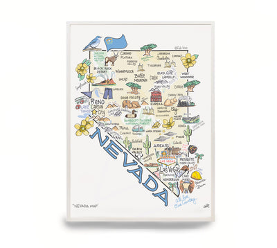 Nevada Map Print