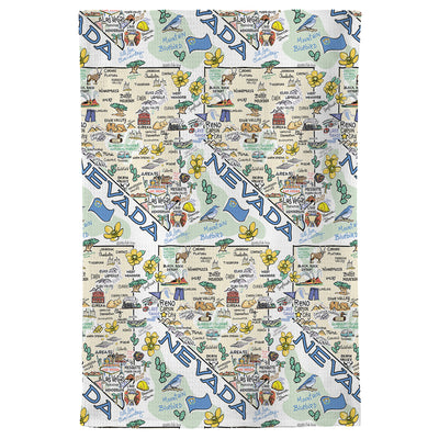 Nevada Map Repeat Kitchen Towel