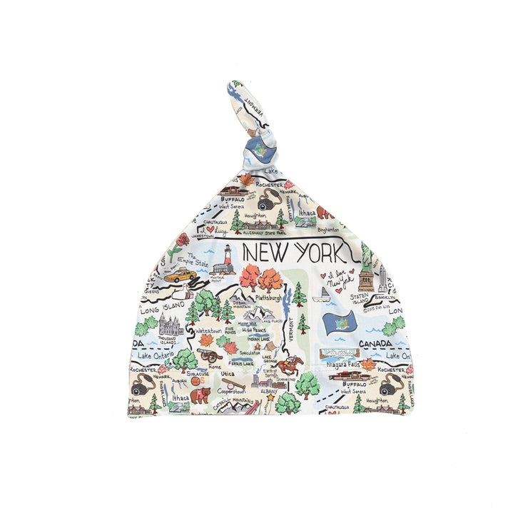 ORGANIC COTTON - New York Map Baby Hat