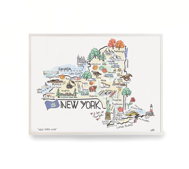 New York Map Print