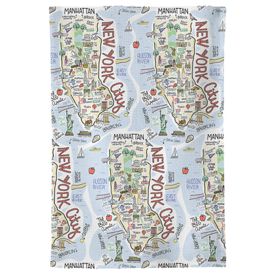 New York City Map Repeat Kitchen Towel