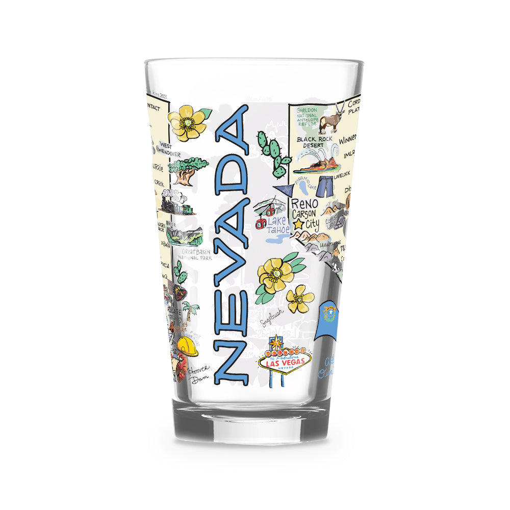 Nevada Map Glass