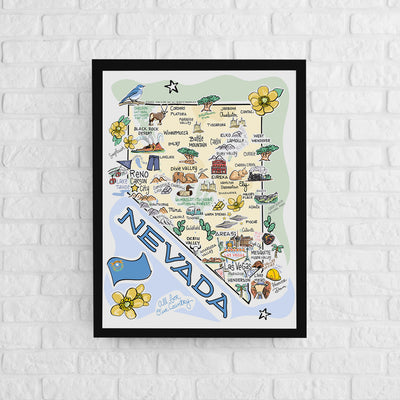 Nevada Map Poster