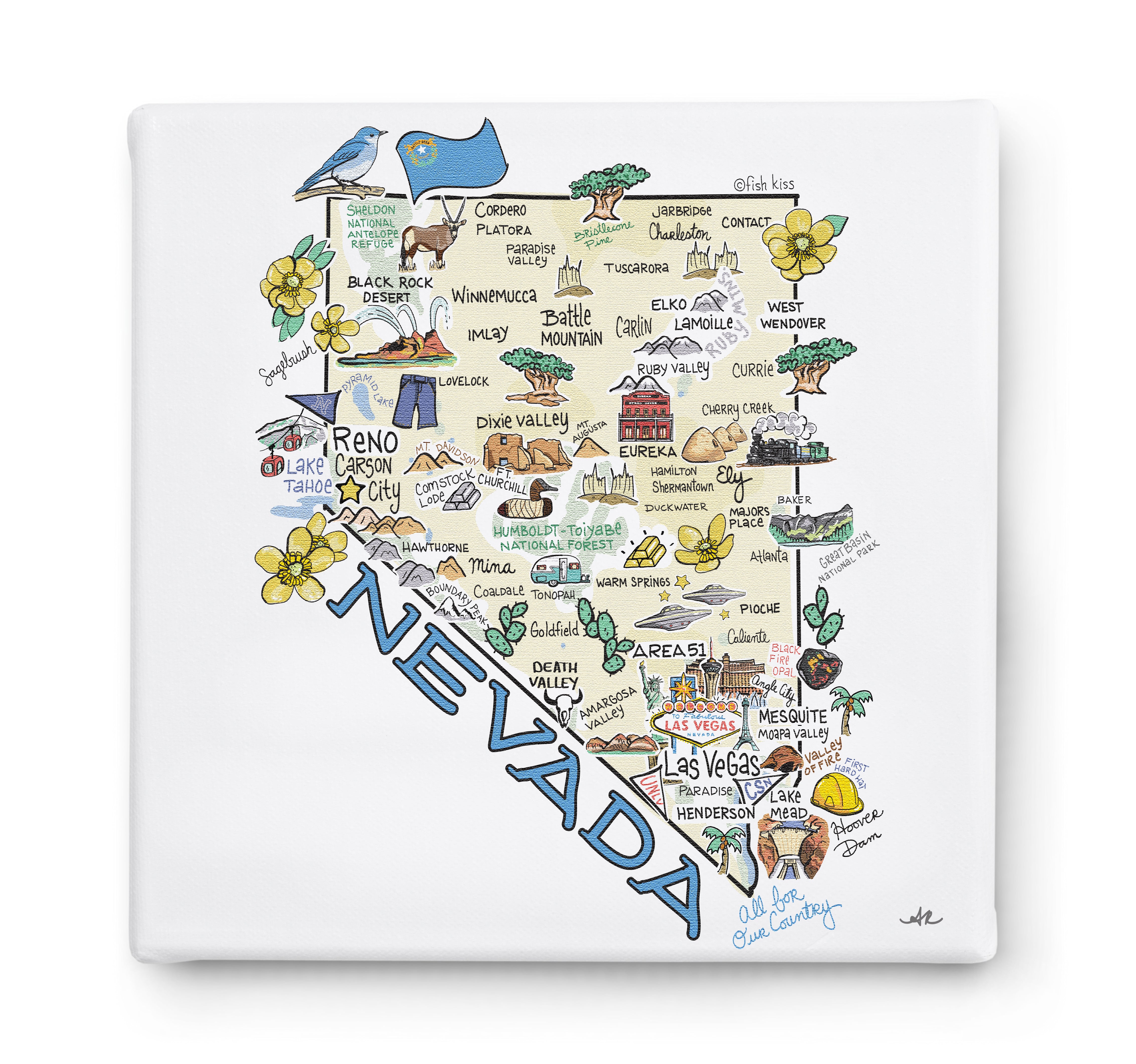 Nevada Square Canvas Art