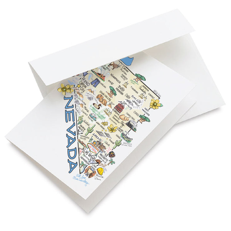 Nevada Map Greeting Card