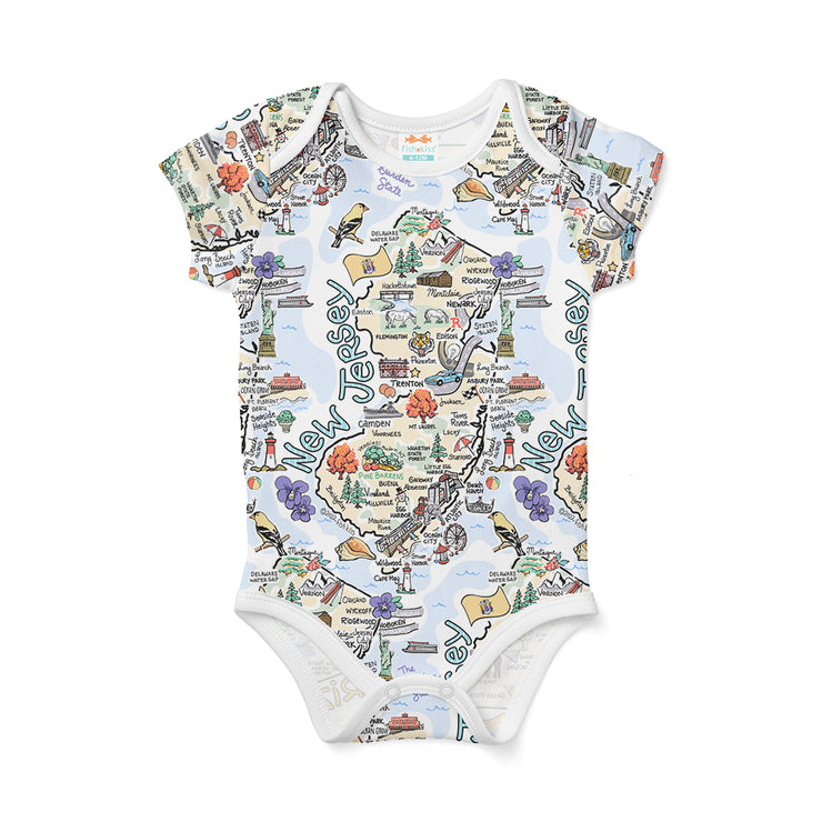 New Jersey Map Baby One-Piece - JERSEY