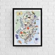 New Jersey Map Poster