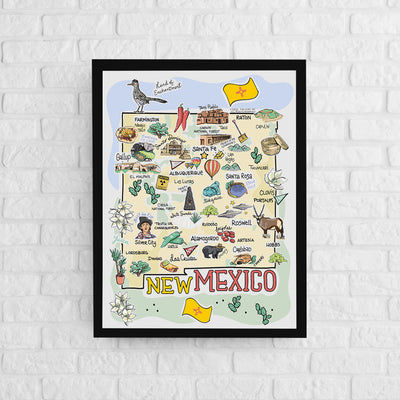 New Mexico Map Poster