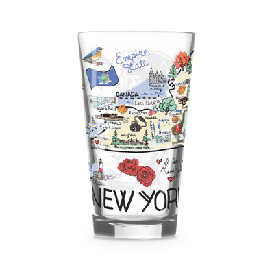 New York 16 oz. Glass