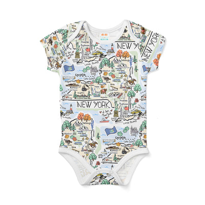 New York Map Baby One-Piece - JERSEY