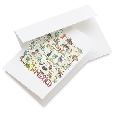 New Mexico Map Greeting Card