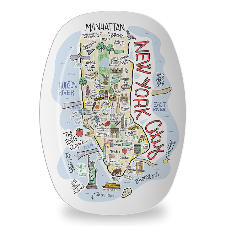 New York City Map Platter