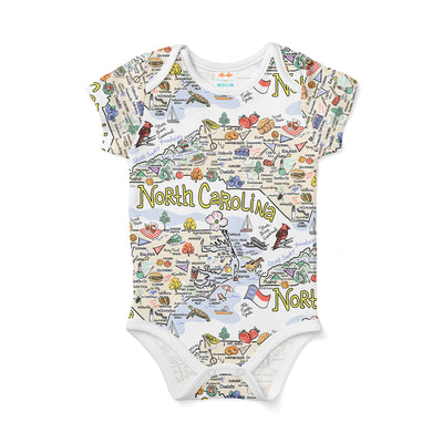 North Carolina Map Baby One-Piece - JERSEY