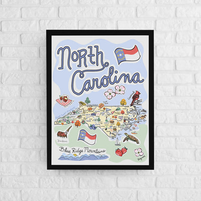 North Carolina Map Poster