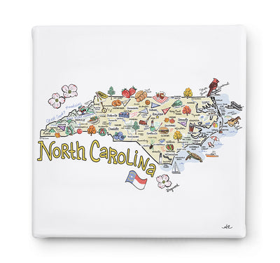 North Carolina Square Canvas Art