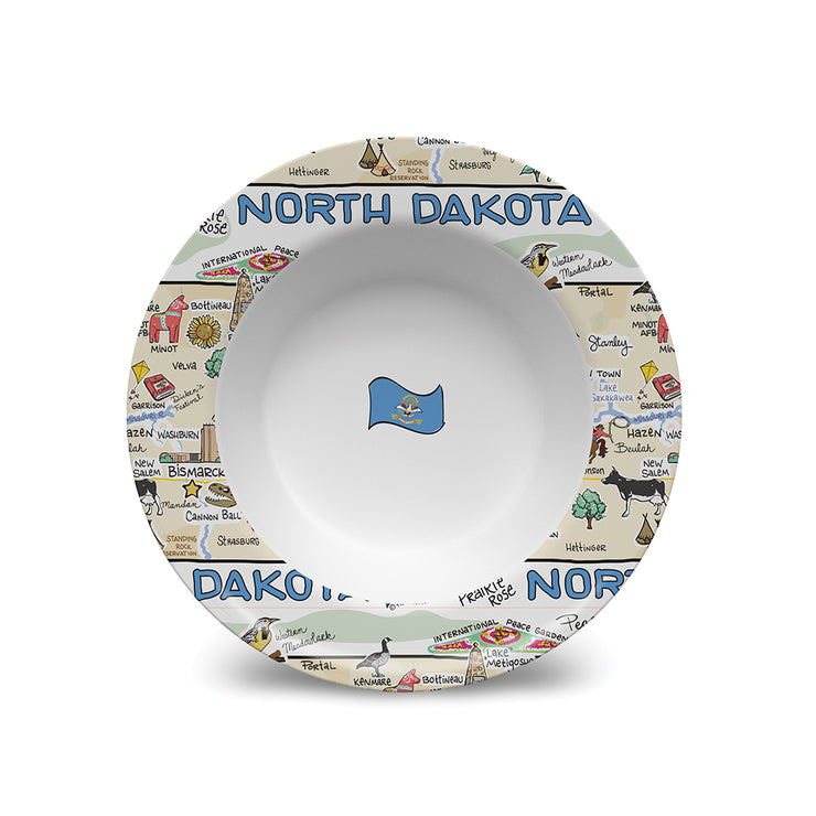 North Dakota Map Bowl