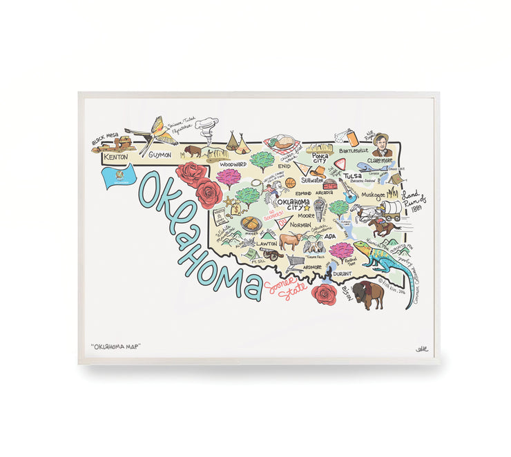 Oklahoma Map Print