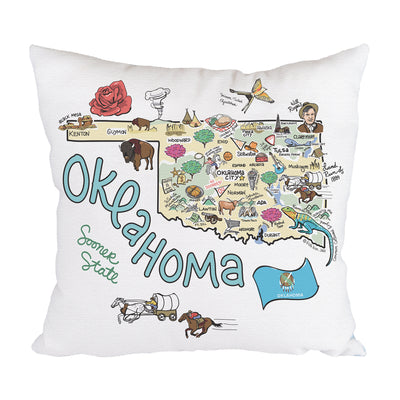 Oklahoma Map Pillow