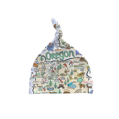 Oregon Map Baby Hat - JERSEY