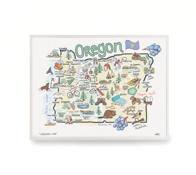 Oregon Map Print