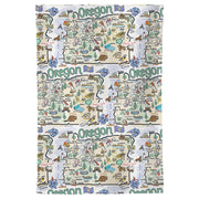 Oregon Map Repeat Kitchen Towel