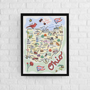 Ohio Map Poster