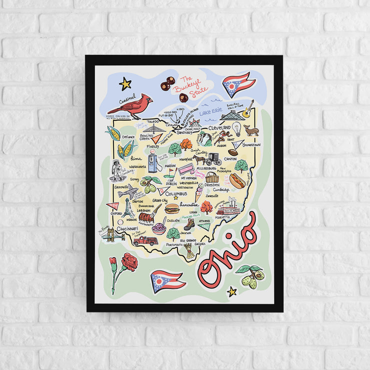 Ohio Map Poster