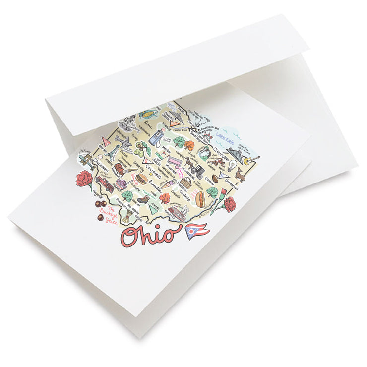 Ohio Map Greeting Card