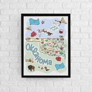 Oklahoma Map Poster