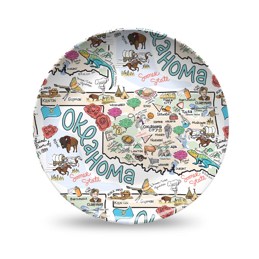 Oklahoma Map Plate