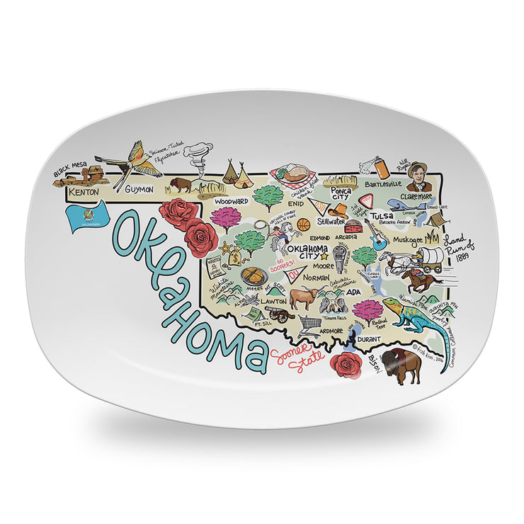 Oklahoma Map Platter