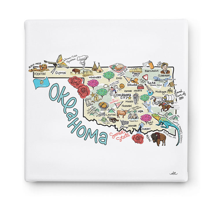 Oklahoma Square Canvas Art