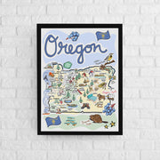 Oregon Map Poster