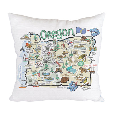 Oregon Map Pillow