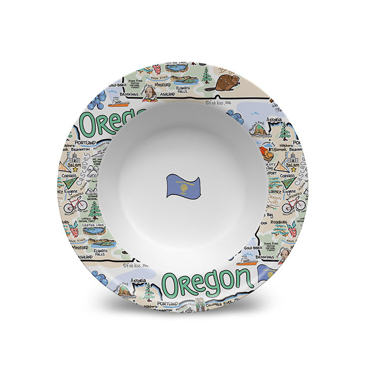 Oregon Map Bowl